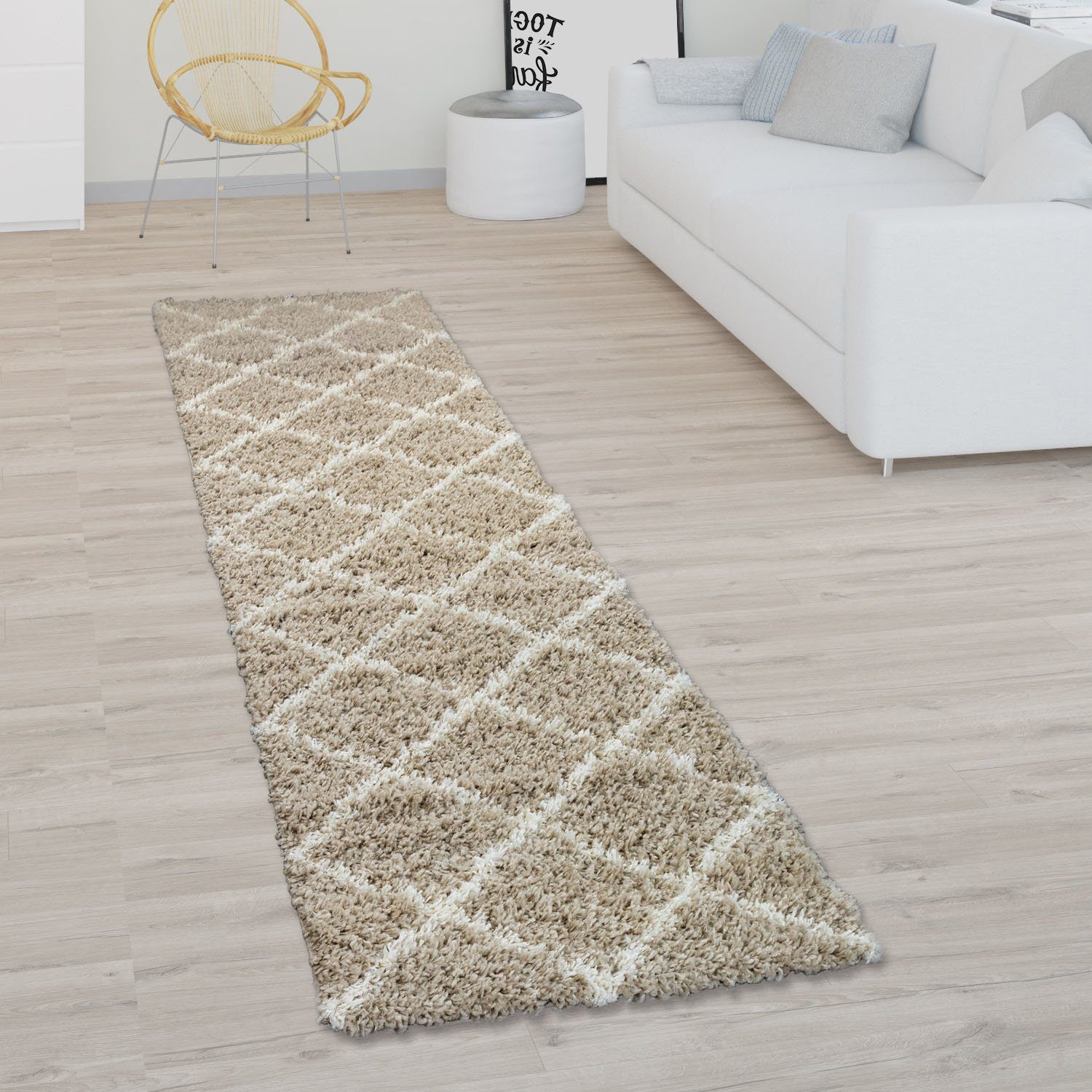 Paco Home Hochflor-Läufer Kalmar 441, rechteckig, günstig online kaufen