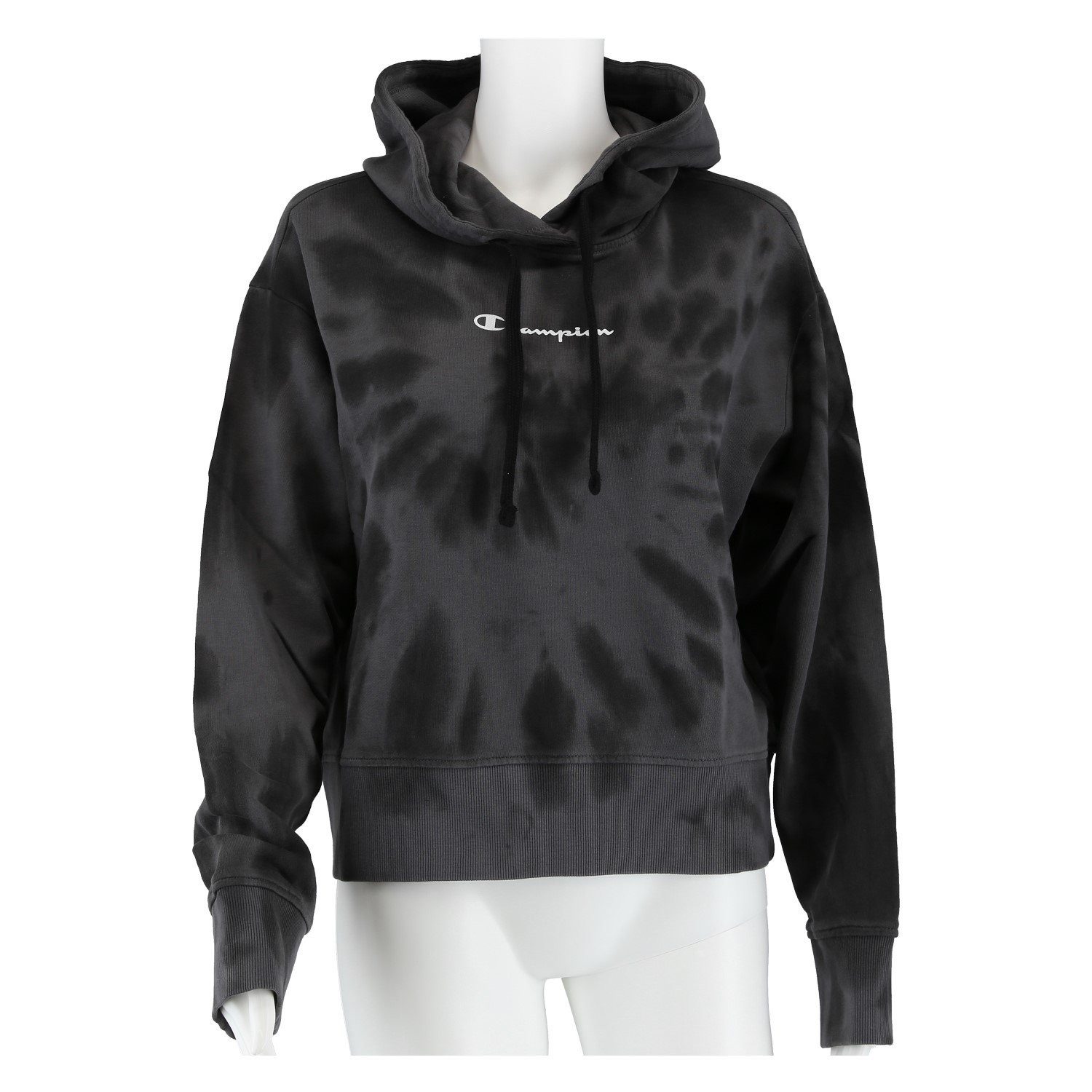 Champion Kapuzenpullover (Baumwolle Hoodie) Crop Boxy schwarz Damen günstig online kaufen