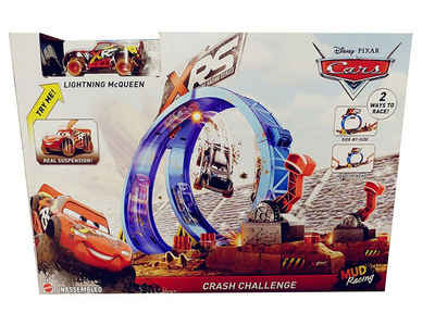 Mattel® Spielzeug-Auto Disney Cars XRS Extrem-Rennbahn mit Modellfahrzeug, (XRS Extrem-Rennbahn mit Modellfahrzeug McQueen)