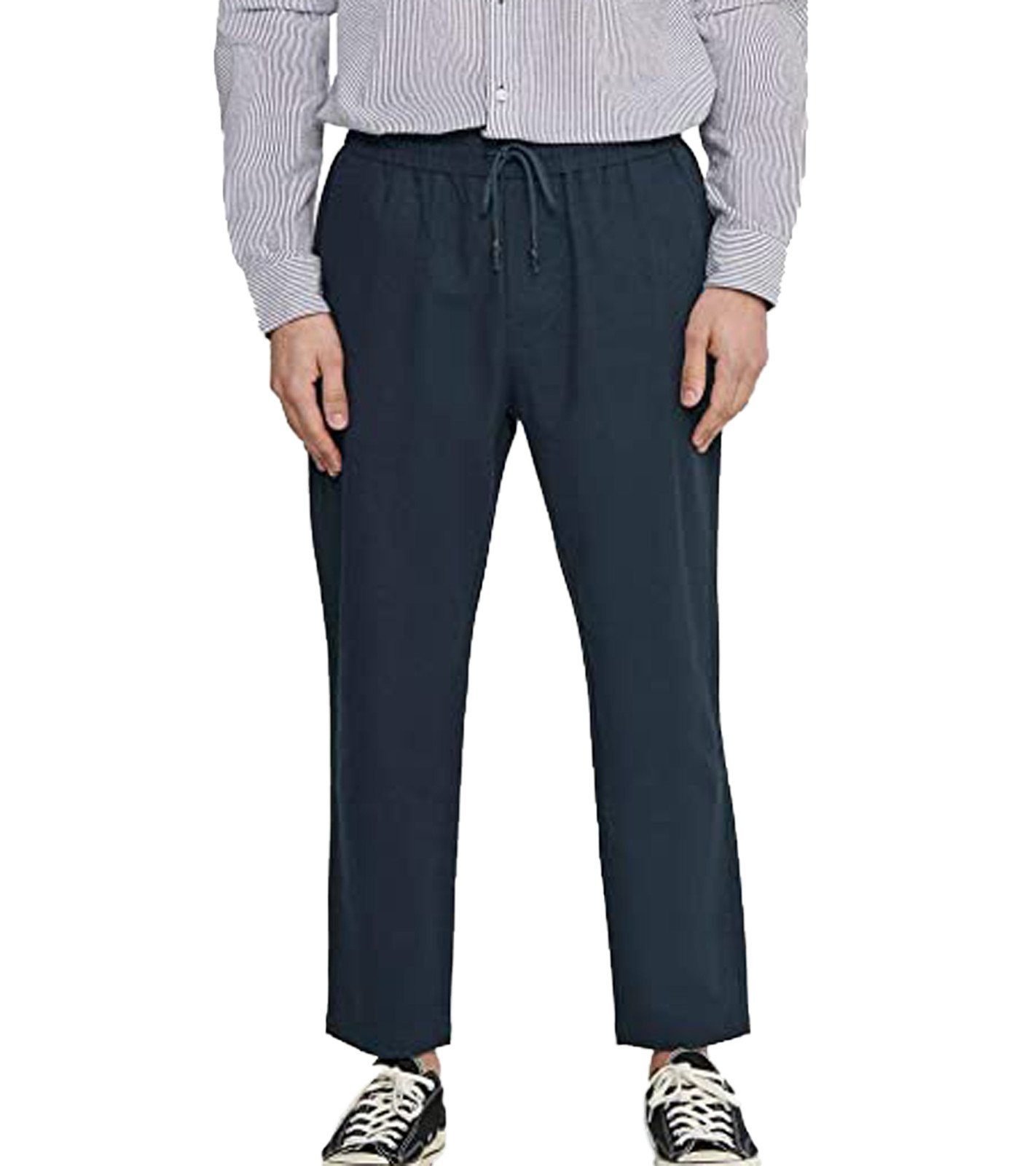 ONLY & SONS Stoffhose »ONLY & SONS Herren Chino-Hose Business-Hose Linus  Crop Linen Mix Stoff-Hose Blau« online kaufen | OTTO
