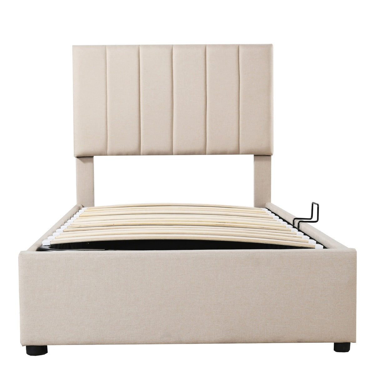 SIKAINI Polsterbett Polsterbett, 90x200 cm, in Beige, aus Upholstered (set, 1-tlg., Bettgestell ohne Matratze), Bettgestell mit Lattenrost