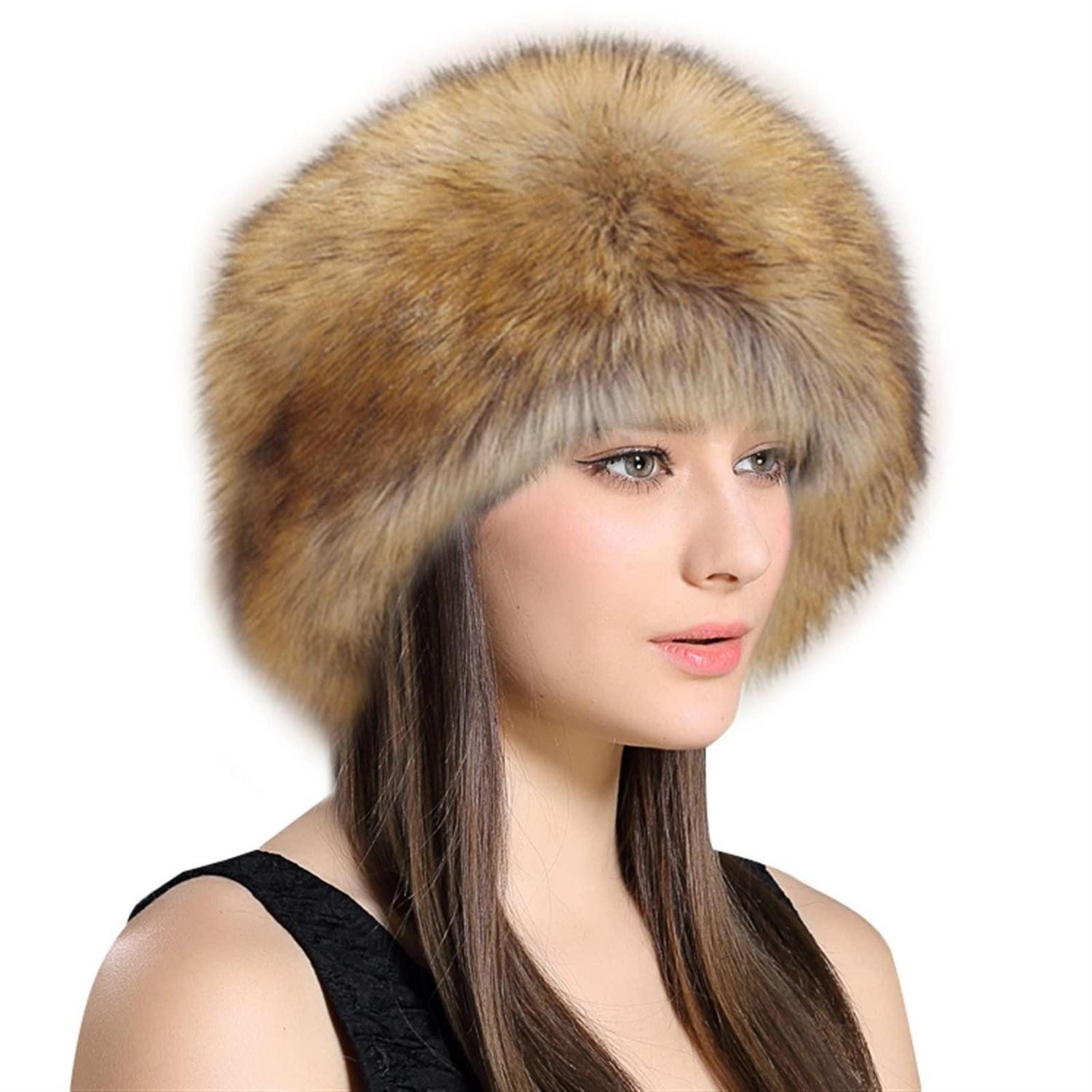 LuxusKollektion Outdoorhut Kosakenmütze Fellimitat Braun Einheitsgröße (1-St)