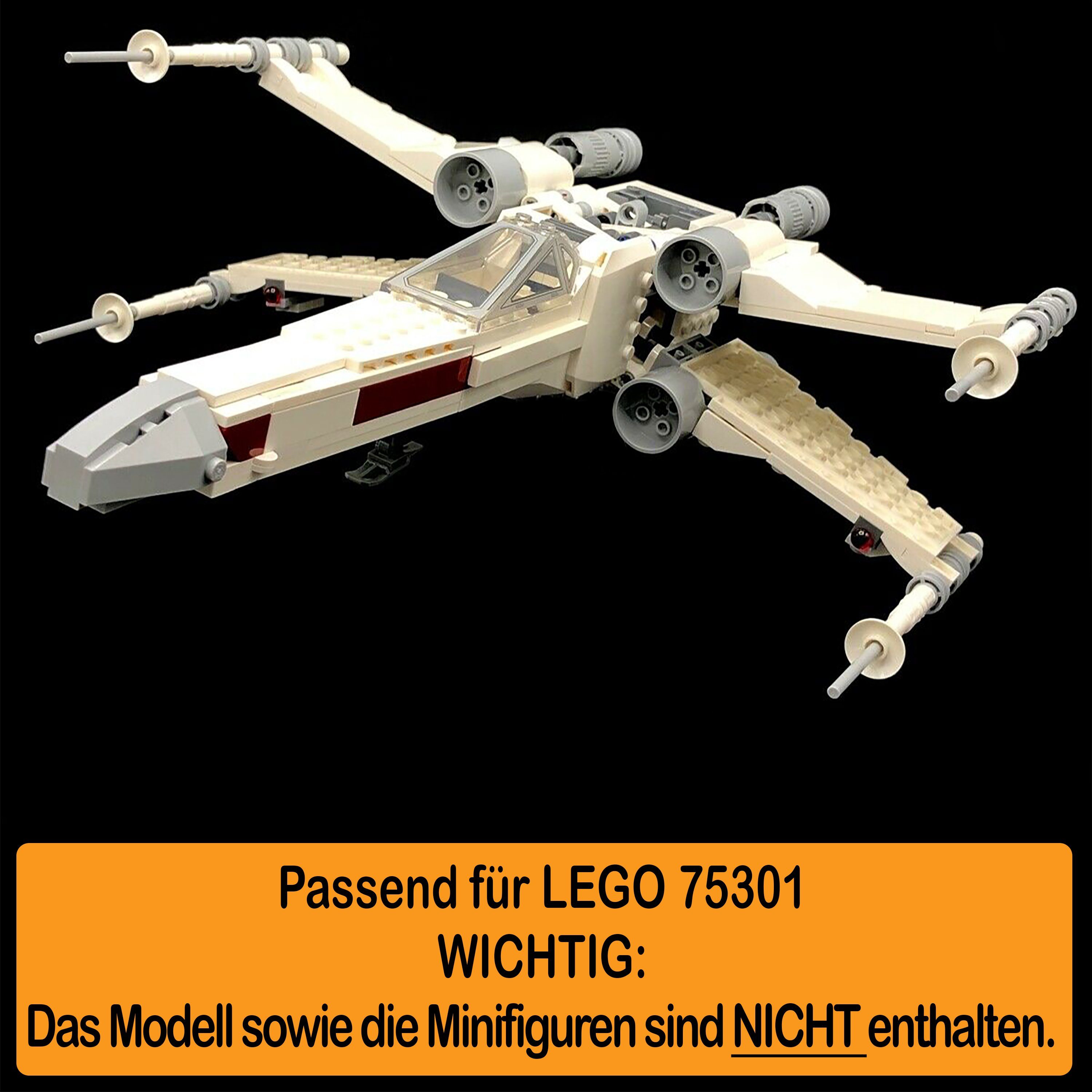 AREA17 Standfuß für Fighter, X-Wing 75301 LEGO Acryl Acryl Fighter für Stand Luke X-Wing Display Skywalker's Standfuss LEGO 75301 Skywalker's Luke