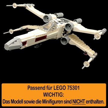 AREA17 Standfuß Acryl Display Stand für LEGO 75301 Luke Skywalker's X-Wing Fighter, Acryl Standfuss für LEGO 75301 Luke Skywalker's X-Wing Fighter