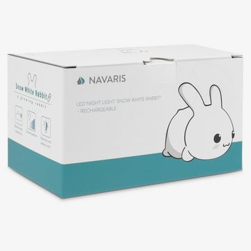 Navaris LED Nachtlicht Snow White Hase LED Nachtleuchte - dimmbar - Kinderzimmer