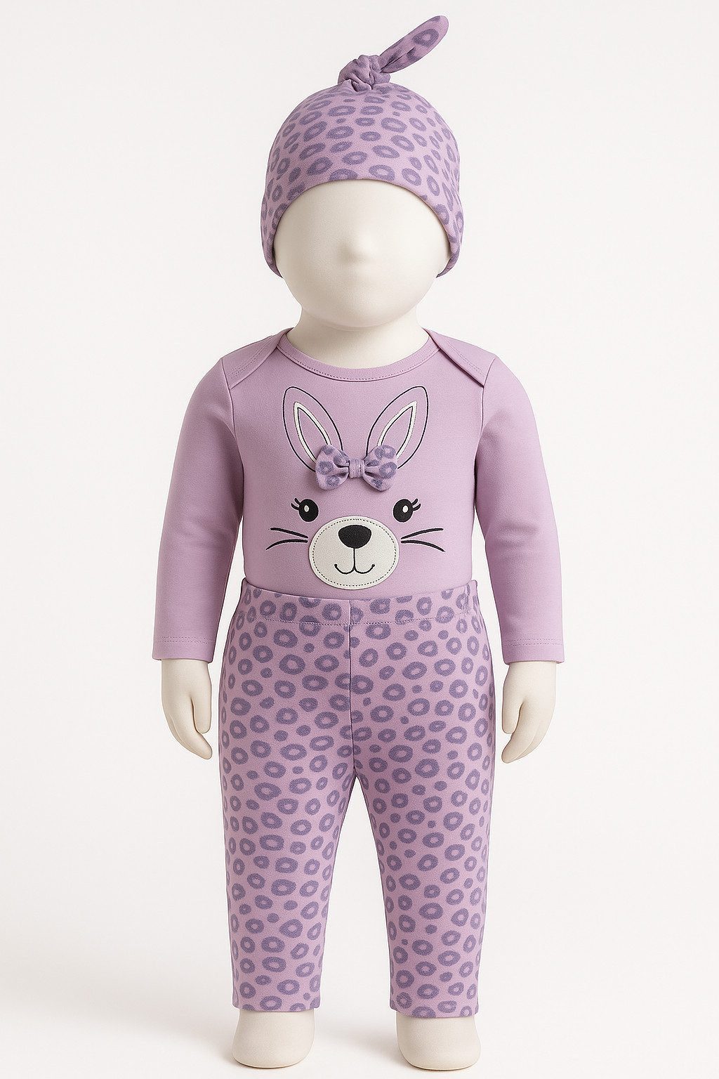 Lorey Medtec Neugeborenen-Geschenkset Mädchen Outfit, 3-teiliges Set, Body, Hose, Mütze, 100 % Baumwolle (Body + Hose + Mütze) – Bild 4 von 4