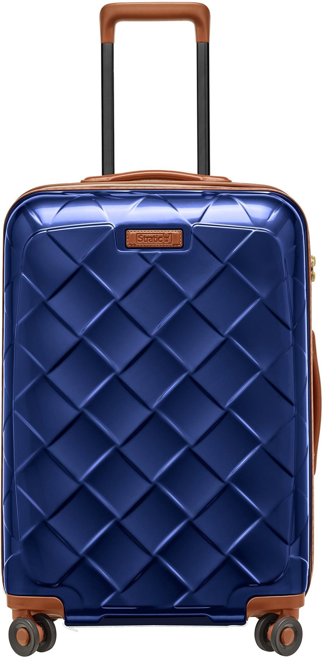 Hartschalen-Trolley More, cm, 66 & 4 blue Rollen Stratic Leather