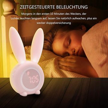 Gontence Kinderwecker Kinder Lichtwecker Kinderwecker Nachttischlampe Snooze-Funktion