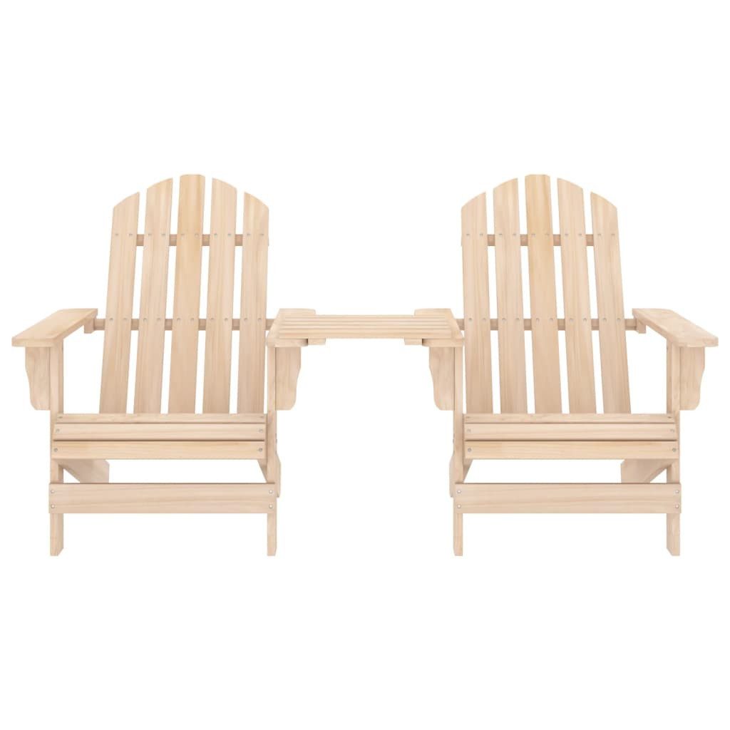 vidaXL Gartenstuhl Adirondack-Gartenstühle mit Tisch Massivholz Tanne (1 St)