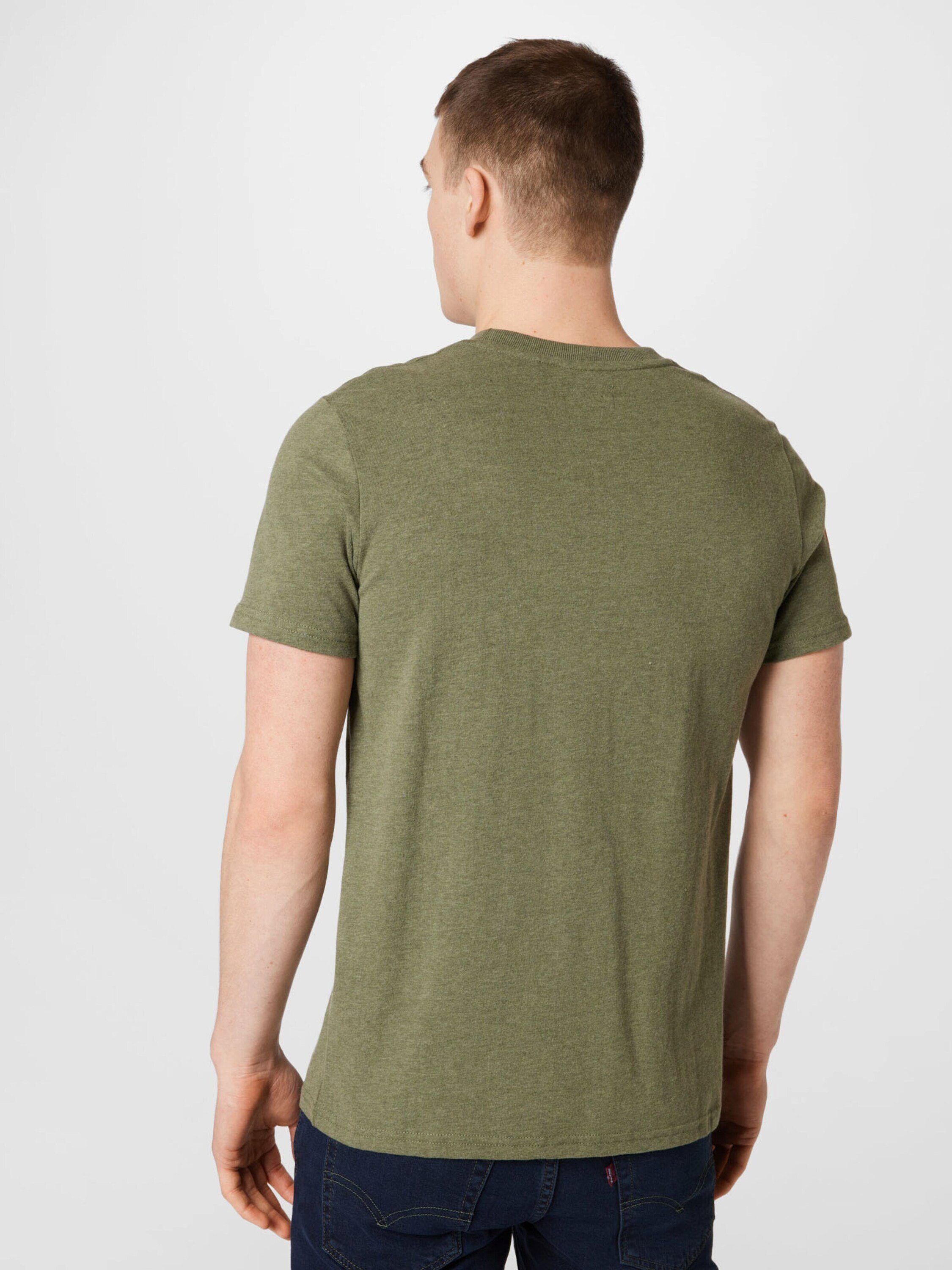 Superdry Meliert Olivgrün T-Shirt (1-tlg)