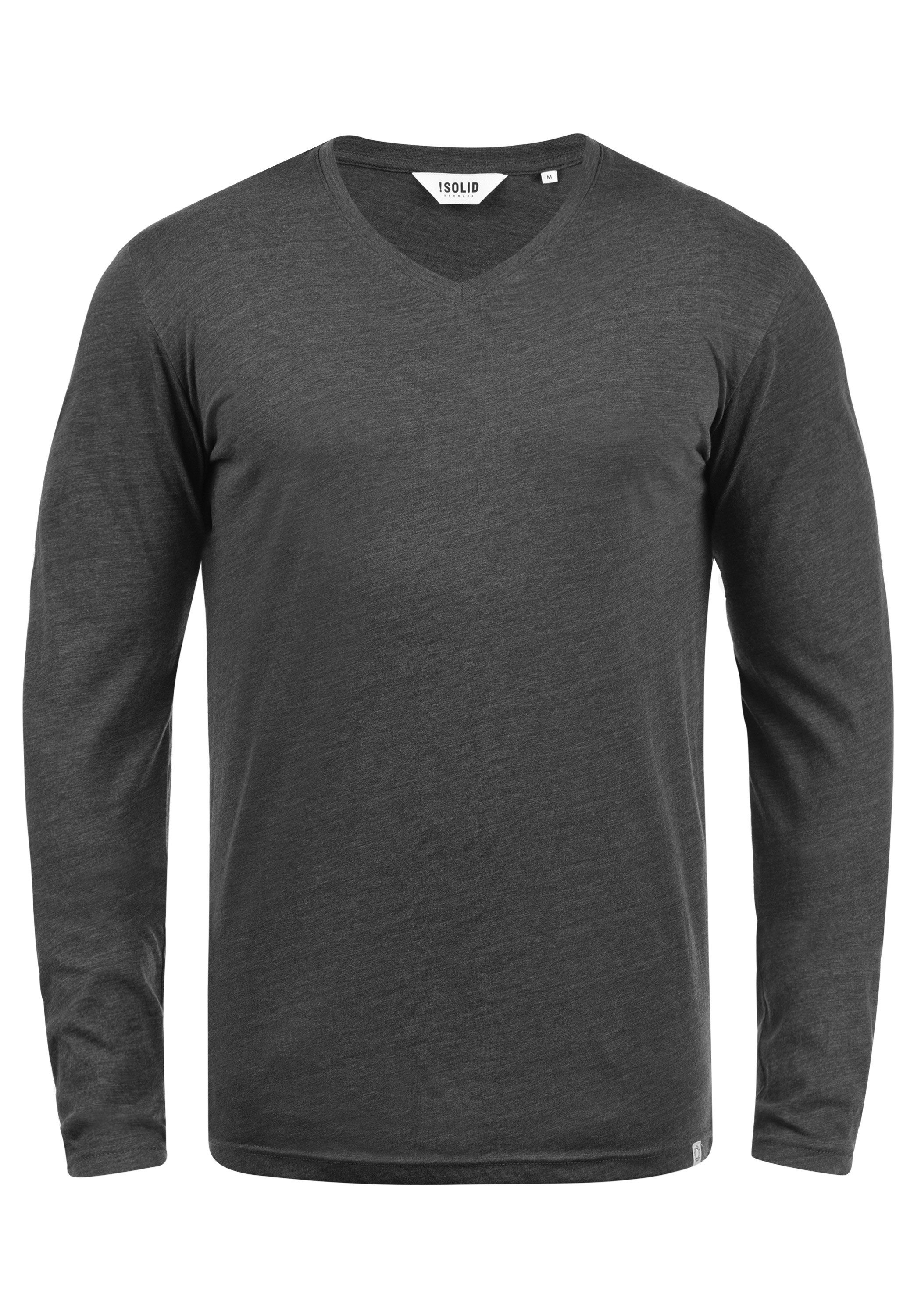 !Solid Langarmshirt SDBeda Longsleeve mit V-Ausschnitt günstig online kaufen