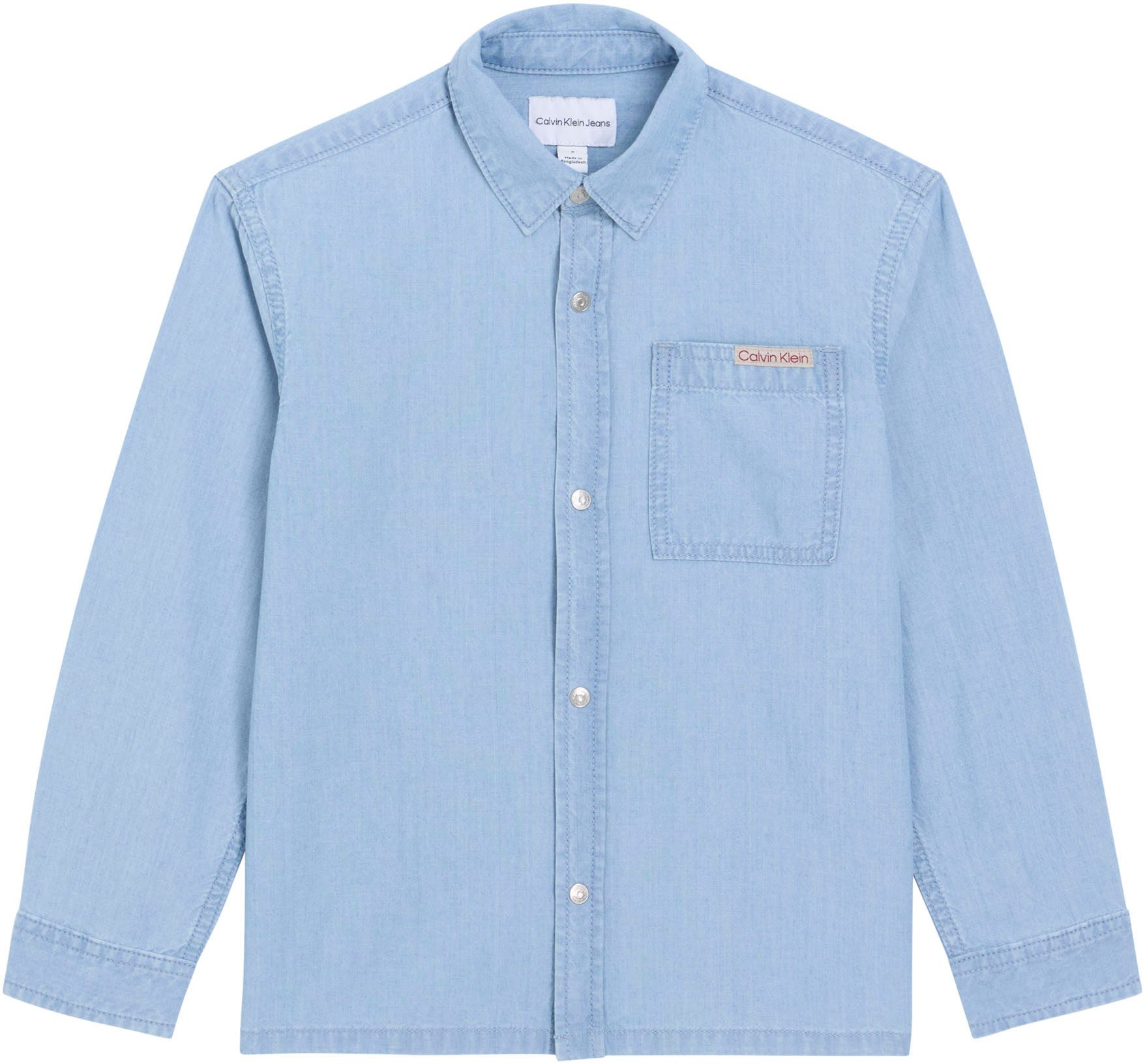 Calvin Klein Jeans Jeanshemd CHAMBRAY WOVEN Regular fit für Kinder mit Brusttasche