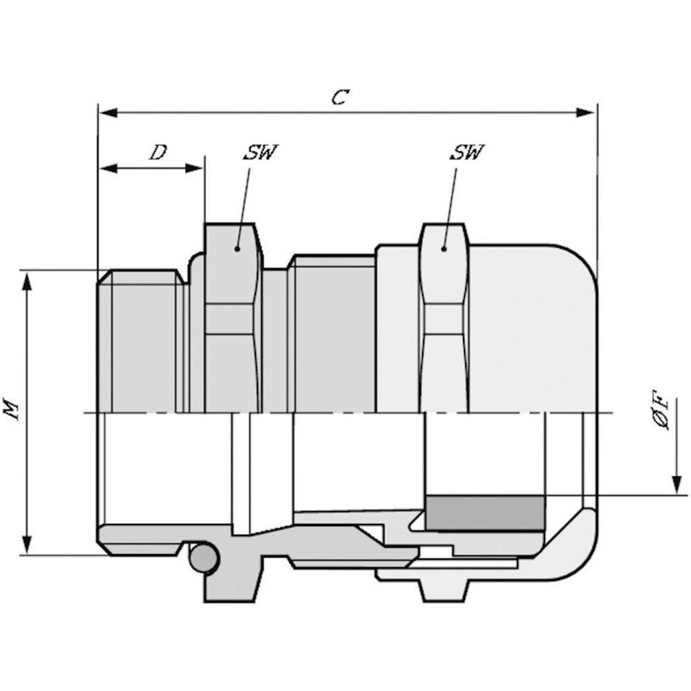 LAPP Kabelsockel SKINTOP® MSR-M Kabelverschraubung 53112511