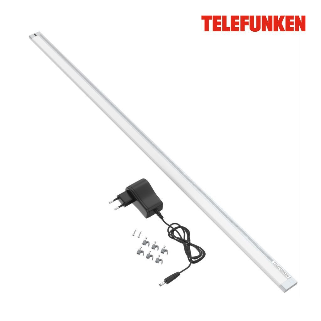 Telefunken LED Unterbauleuchte 201604TF, LED fest integriert, 2700K - Extra-Warmweiß, Unterbauleuchte 10W 1100lm 4000K 87,3x2,9x1cm