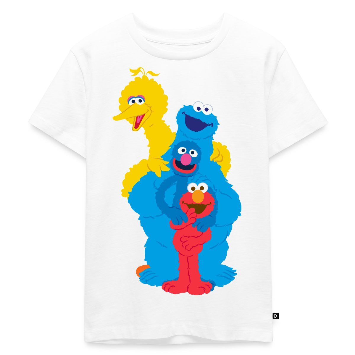 T-Shirt Sesamstraße Elmo Grobi Krümelmonster Bibo Kinder Premium T-Shirt