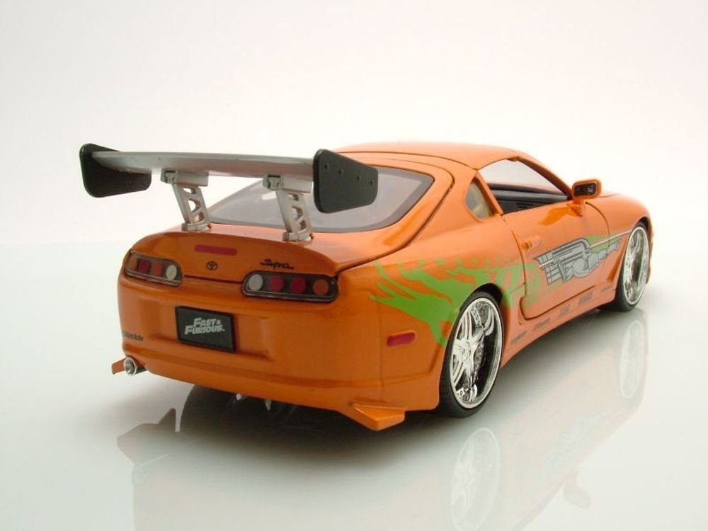 JADA Modellauto Toyota Supra 1995 orange Brian Fast & Furious, Maßstab 1:24