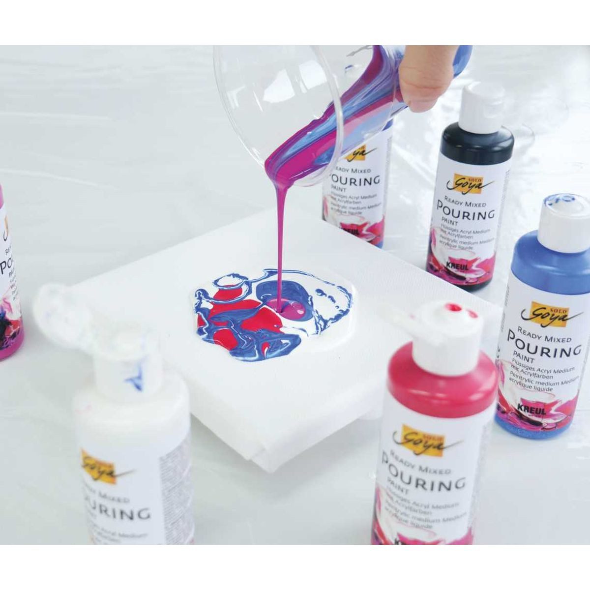 C. KREUL Acrylfarbe KREUL Acrylfarben Set SOLO Goya Ready Mixed Pouring 6x80ml