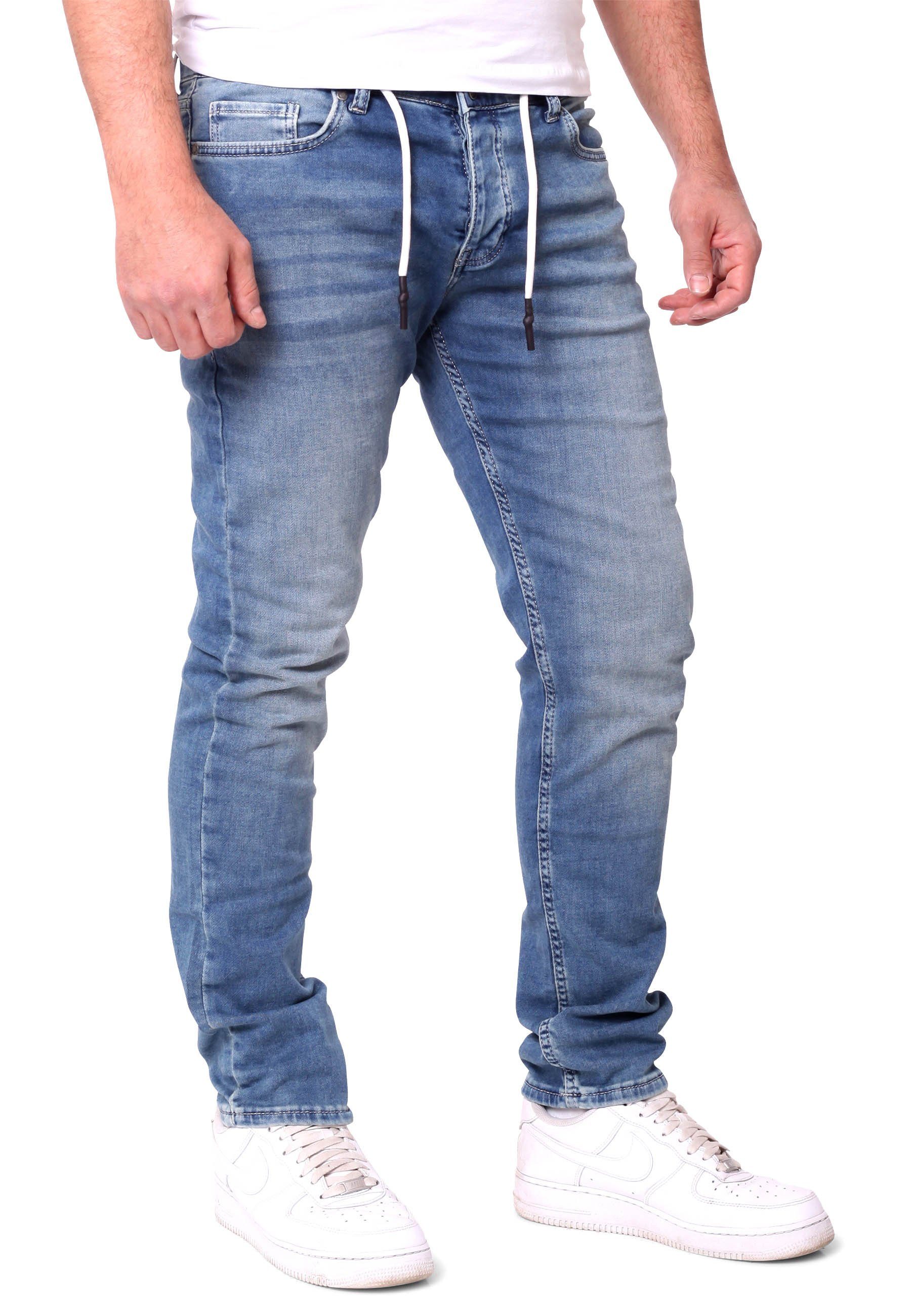 Reslad Stretch-Jeans Reslad Jeans Herren Slim Fit - Sweathose in Jeansoptik l Stretch Denim Stretch Sweatjeans Hose Slim Fit