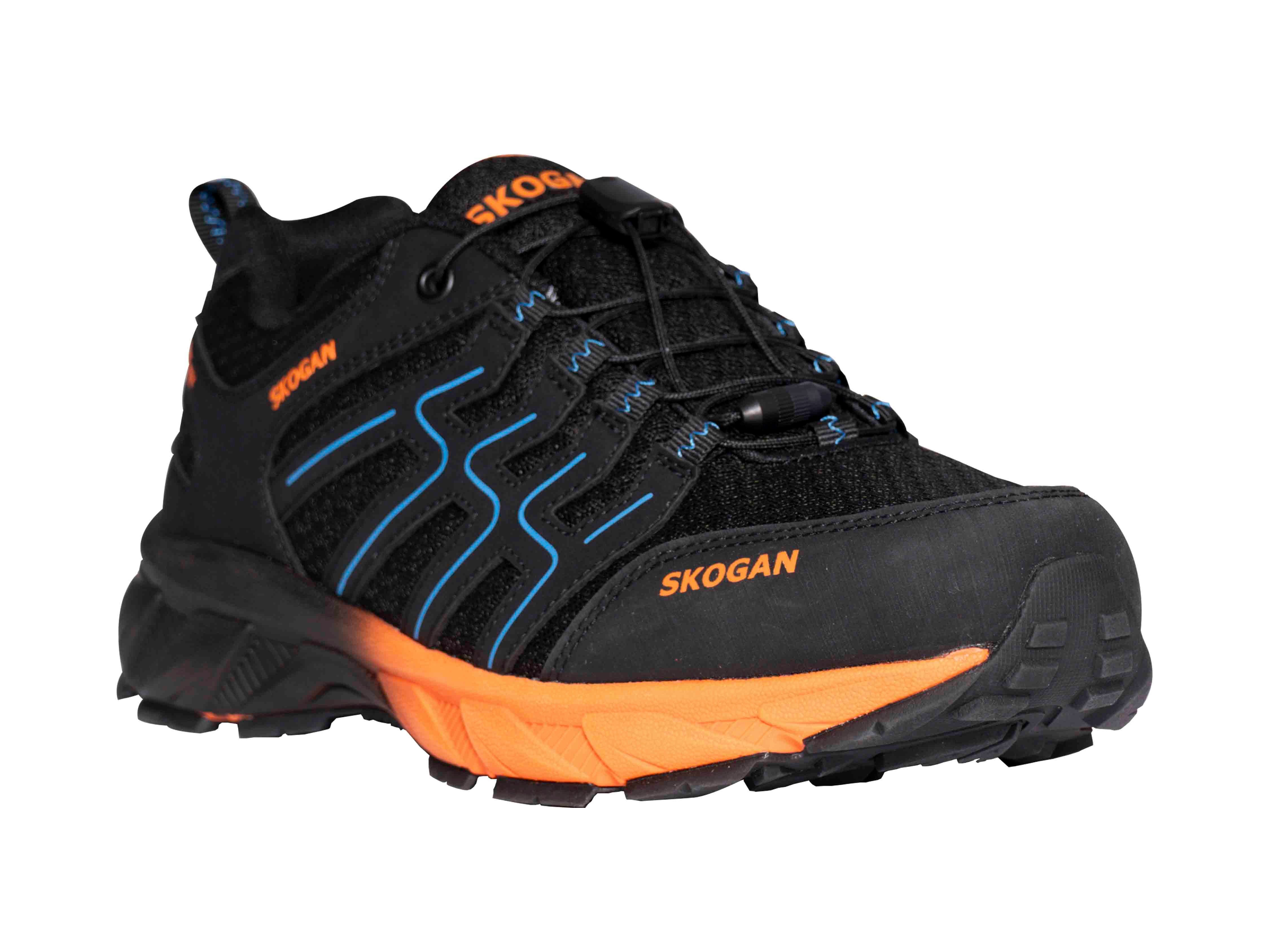 SKOGAN SKO-Runner Leichtwanderschuh mit wasserdichter Membrane black/orange Outdoorschuh