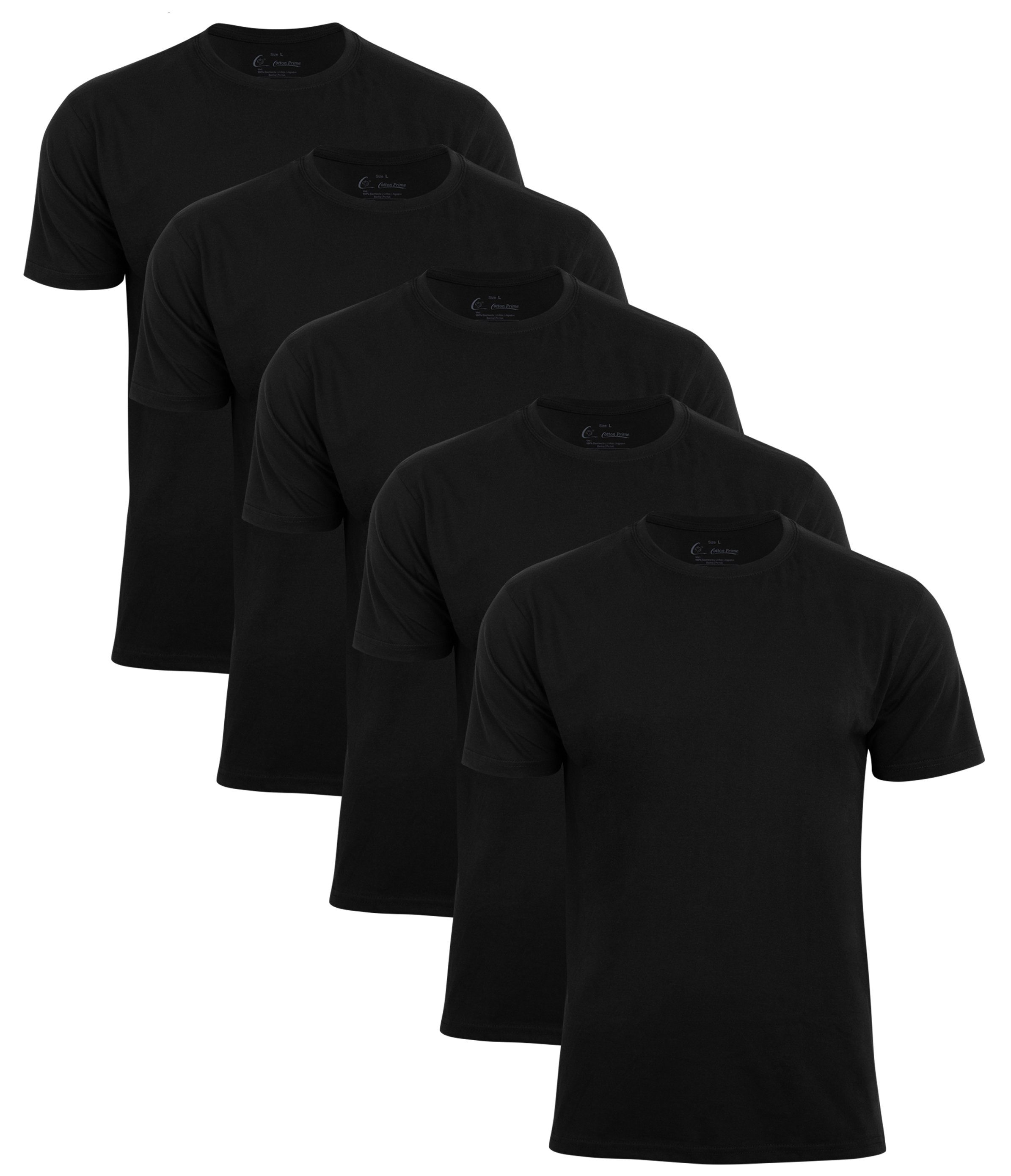 Cotton Prime® T-Shirt O-Neck - Tee Schwarz