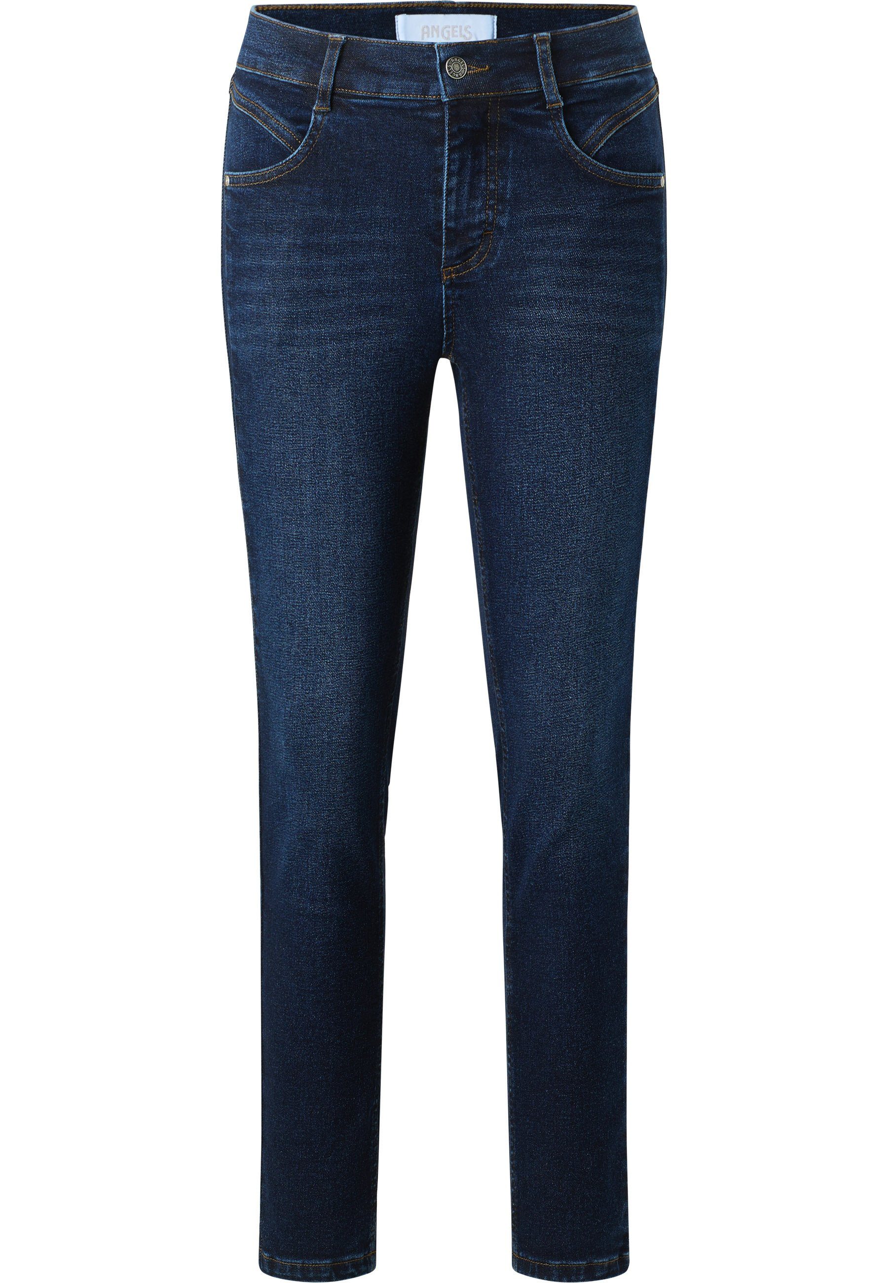 Jeans Seam Vintage Reißverschluss dunkellila Ornella Slim-fit-Jeans mit ANGELS