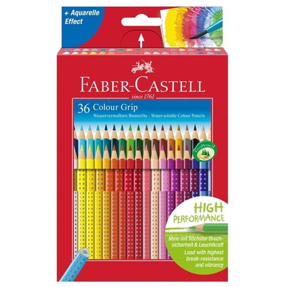 Faber-Castell Buntstift Farbstifte Grip Normal 36er Pappetui 112442