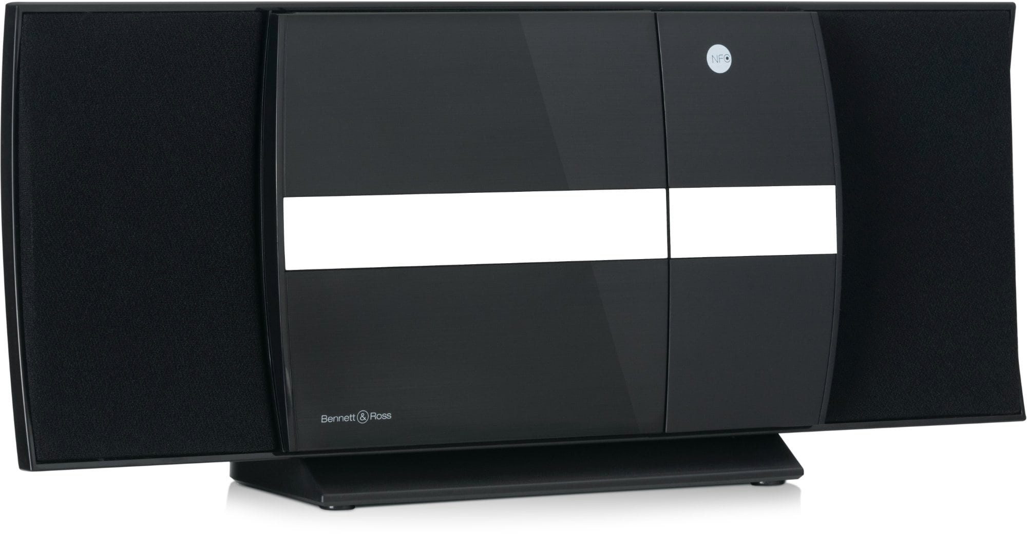 Bennett & Ross Ålesund Vertikal Stereoanlage (UKW/MW-Radio, 10 W, Microanlage mit CD/MP3-Player, USB, Bluetooth- und NFC Schnittstelle)