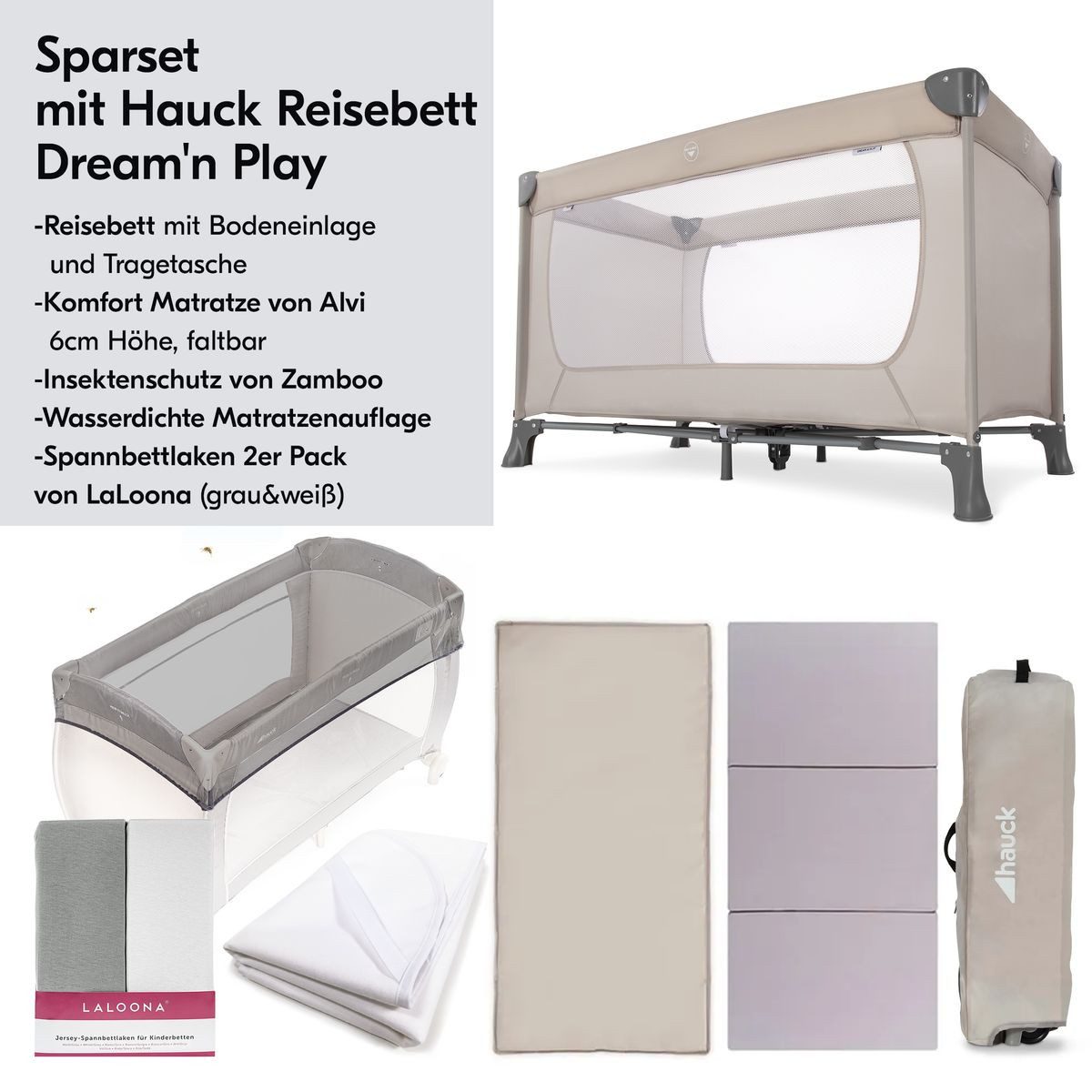 Hauck Baby-Reisebett Dream`n Play - XXL-Set günstig online kaufen