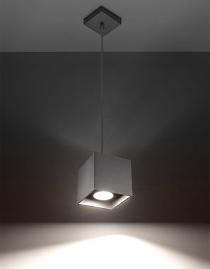 etc-shop Pendelleuchte, Leuchtmittel nicht inklusive, Wohnzimmerlampe modern hängend Hängelampe grau Pendelleuchte Esstisch