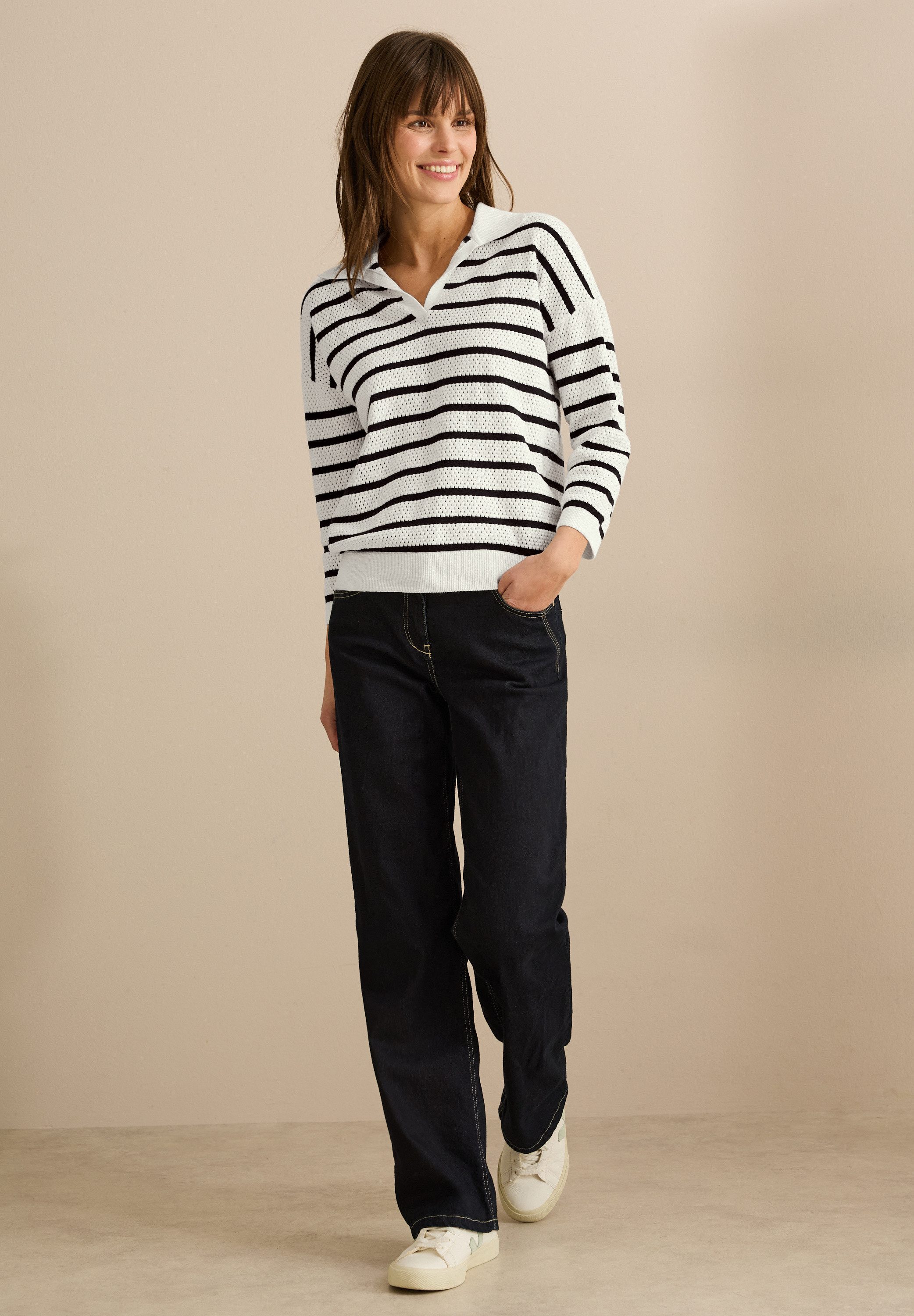 CECIL Strickpullover aus reiner Baumwolle