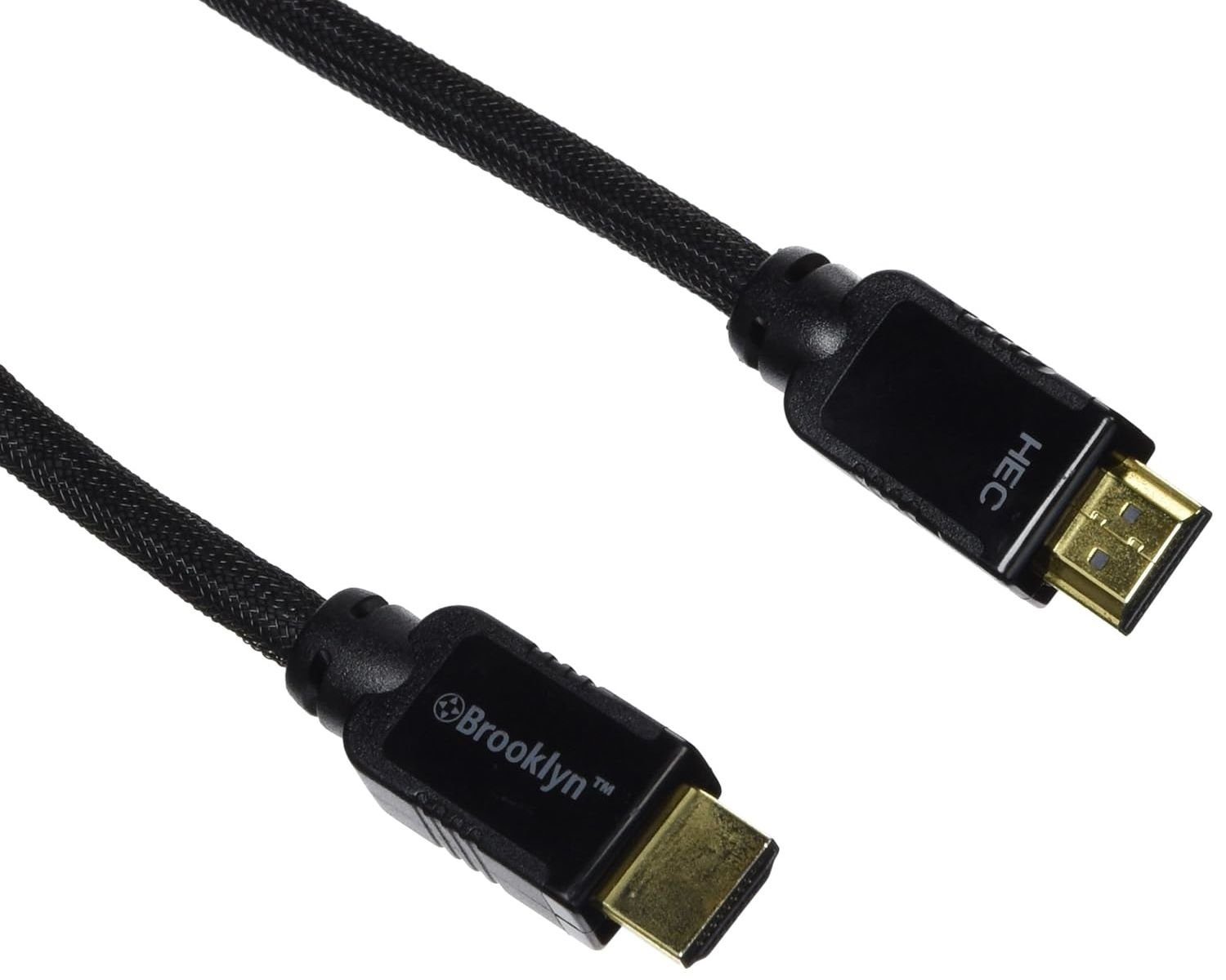 Brooklyn HQ 2m HDMI-Kabel 4K 3D Full HD Ethernet Video-Kabel, HDMI, (200 cm), 4K 3D HD-TV Full-HD TV 1080p PC