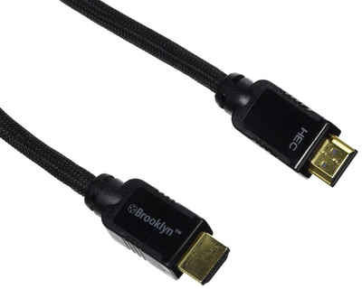 Brooklyn HQ 2m HDMI-Kabel 4K 3D Full HD Ethernet Video-Kabel, HDMI, (200 cm), 4K 3D HD-TV Full-HD TV 1080p PC