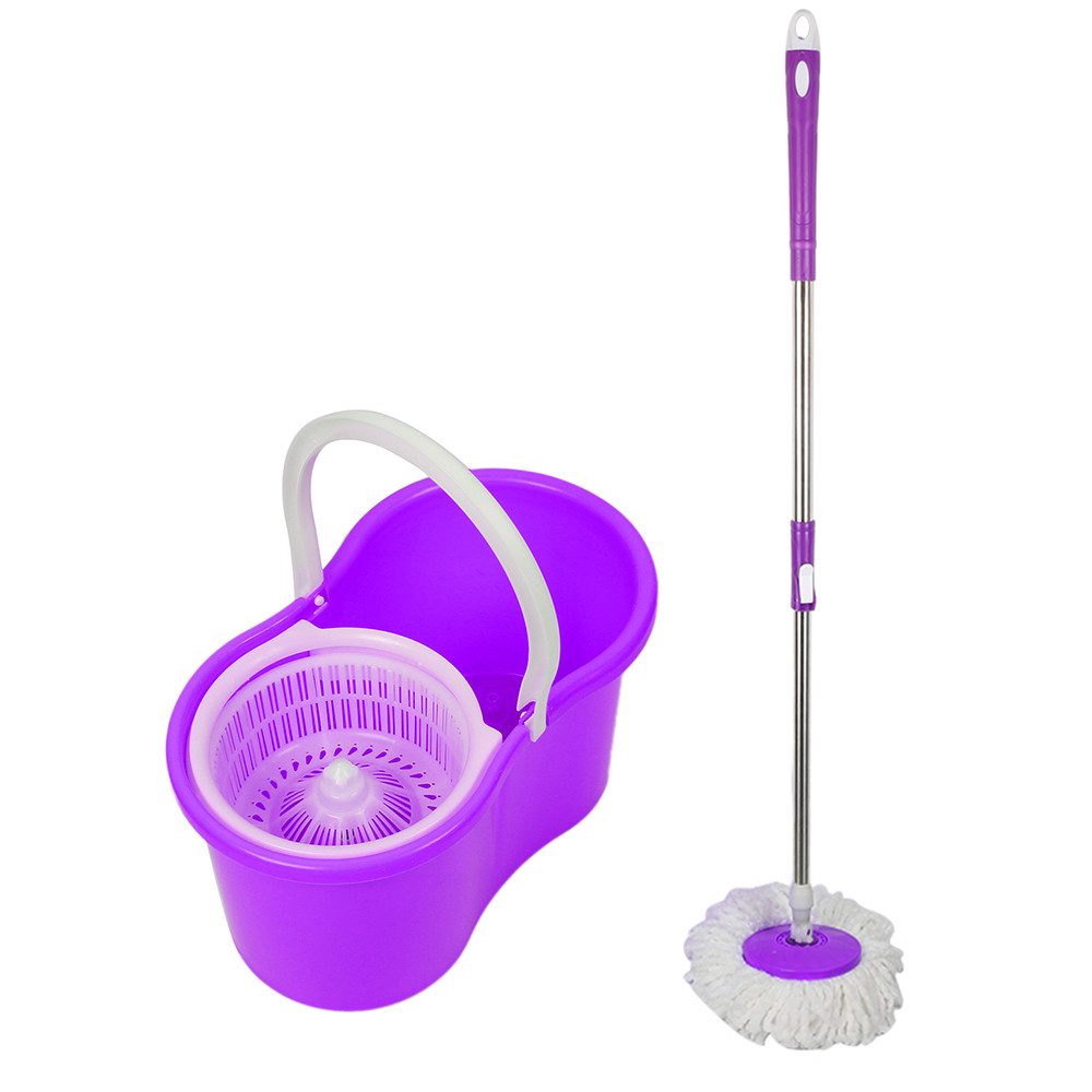 JEOBEST Wischmopp Bodenwischer mit Mikrofaser Bezug, Wischmopp Set, 360° Kardangelenk, längenverstellbar (80-110cm)