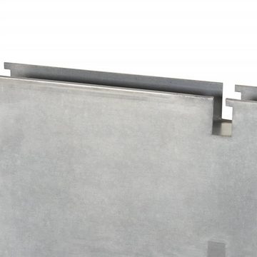 vidaXL Zaunpfosten Pfosten für Gabionenzaun Silbern 280 cm Verzinkter Stahl