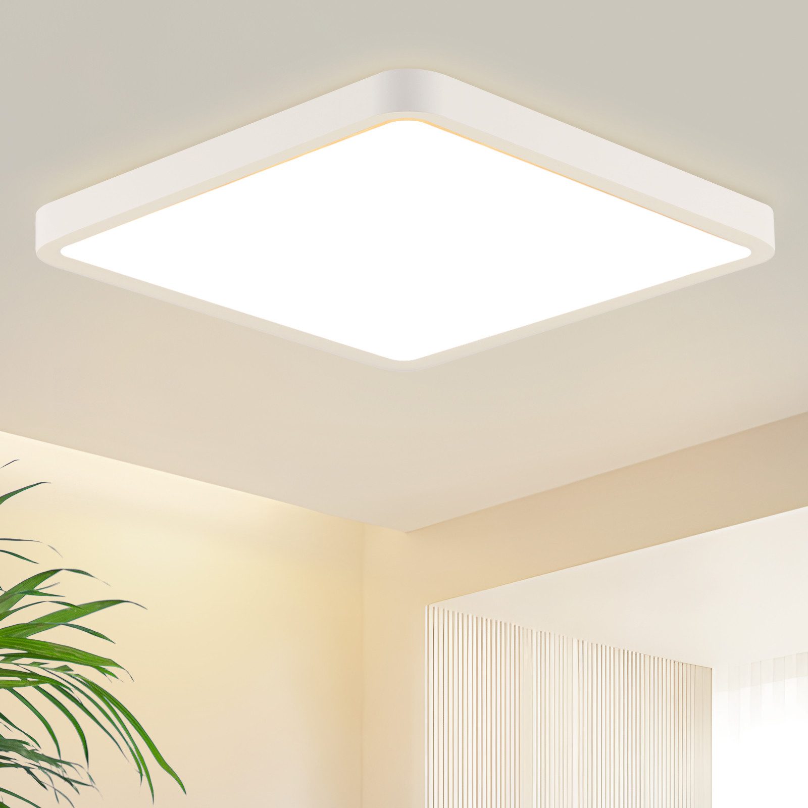 Nettlife LED Panel LED Deckenleuchte Flach 23CM 3000/6500K 18W, LED fest integriert, Warmweiß, Deckenbeleuchtung zimmerlampe Küchenlampe Flurlampe