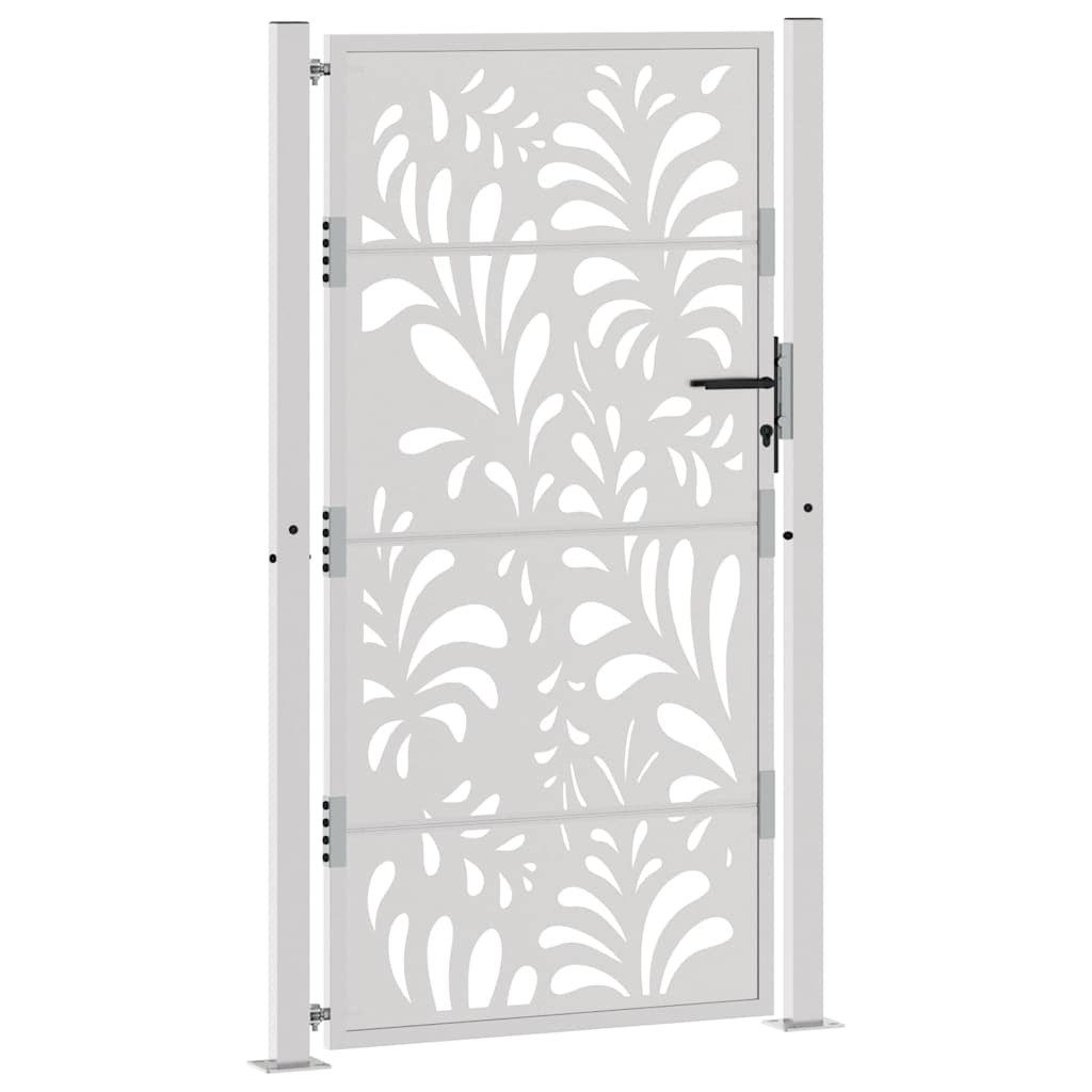 vidaXL Gartentor, Gartentor 105x180 cm Wetterfester Stahl Wellen-Design