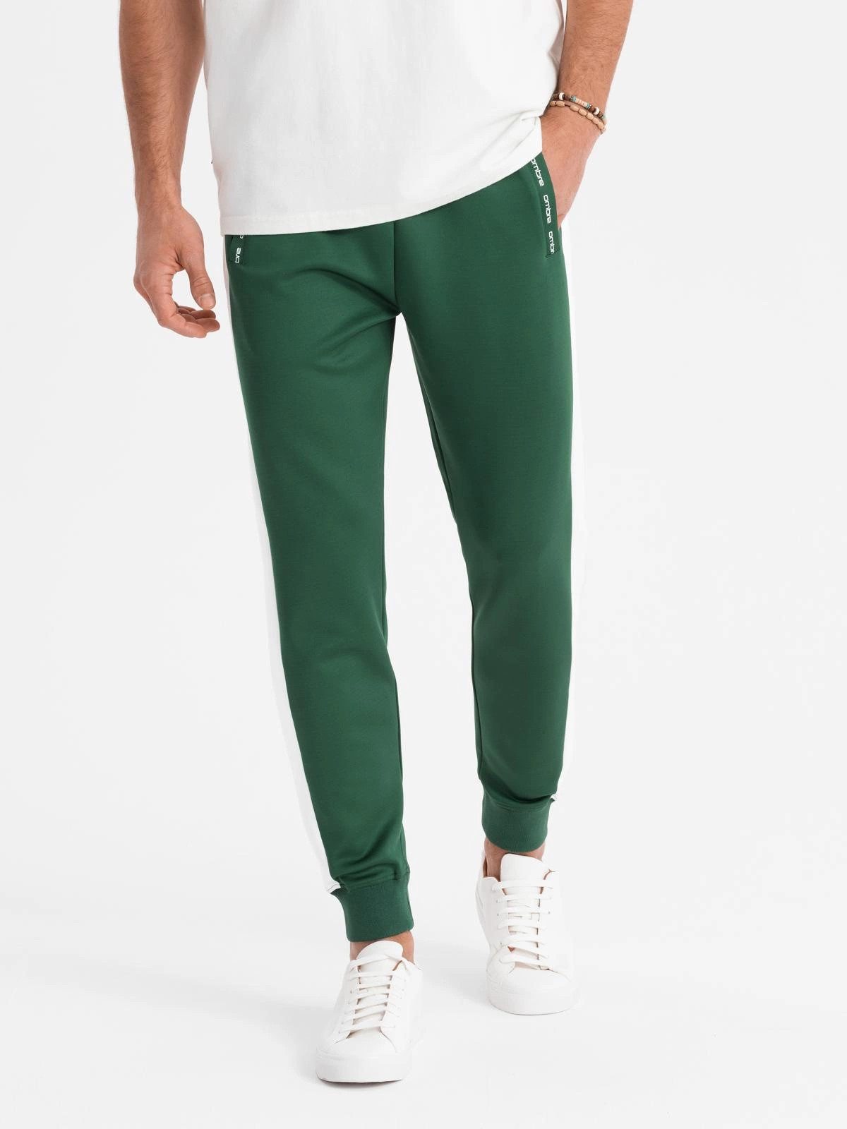 OMBRE Sweatpants Herren Jogginghose mit kontrastfarbenen Streifen
