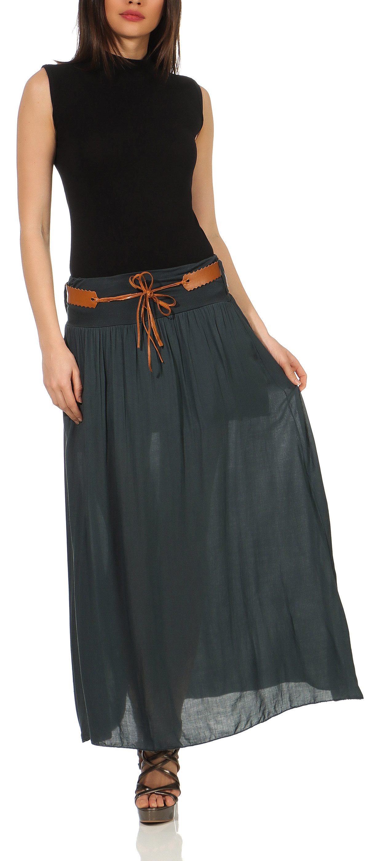 CLEO STYLE Maxirock Damen Rock 102 günstig online kaufen