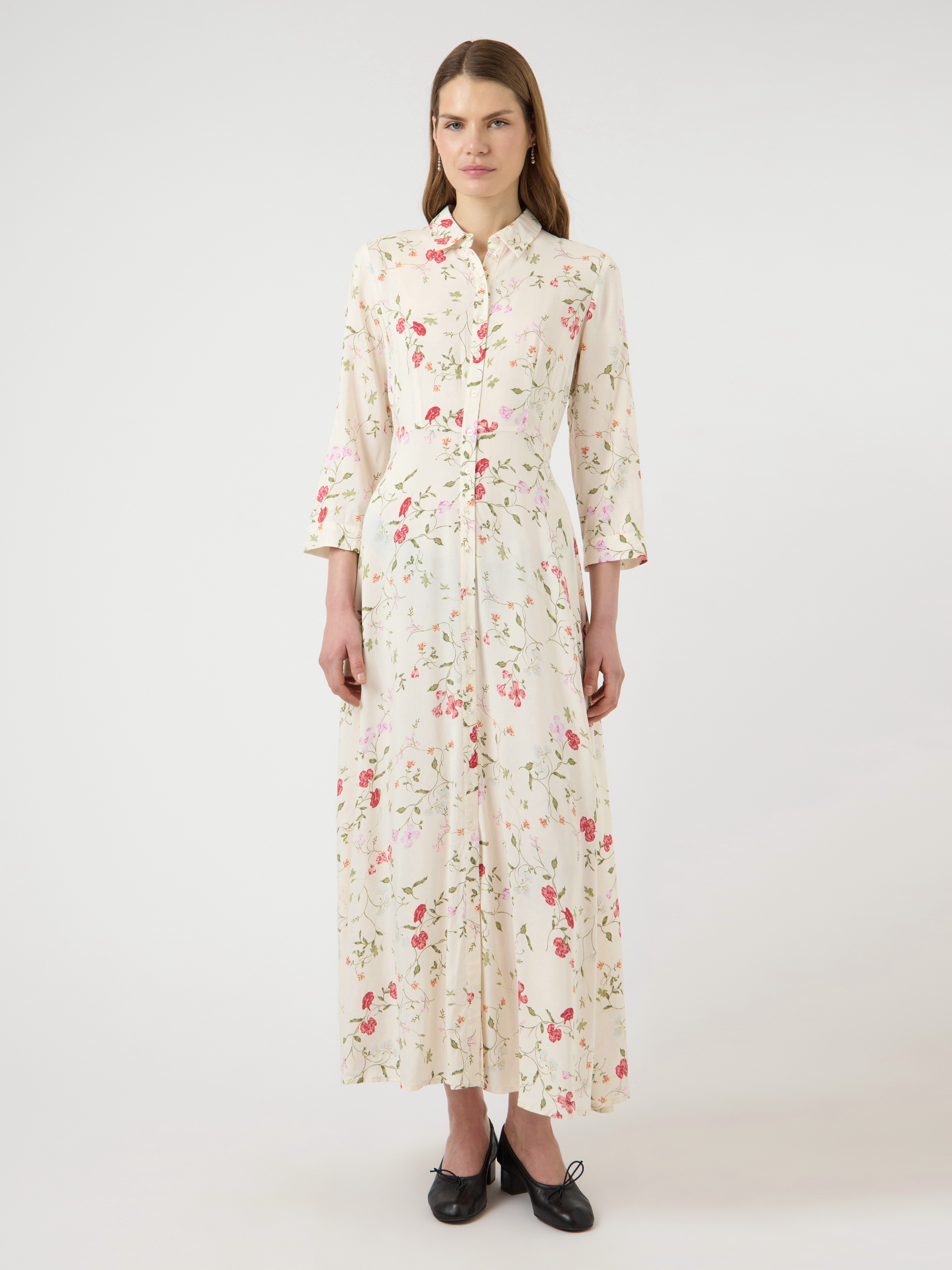 Y.A.S Hemdblusenkleid YASSAVANNA LONG SHIRT DRESS Viskose, loose fit