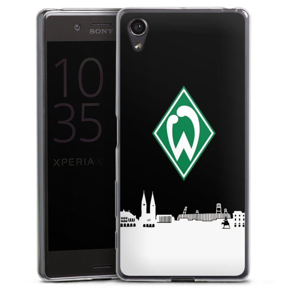 DeinDesign Handyhülle Offizielles Lizenzprodukt Skyline SV Werder Bremen WB Skyline, Sony Xperia X Slim Case Silikon Hülle Ultra Dünn Schutzhülle