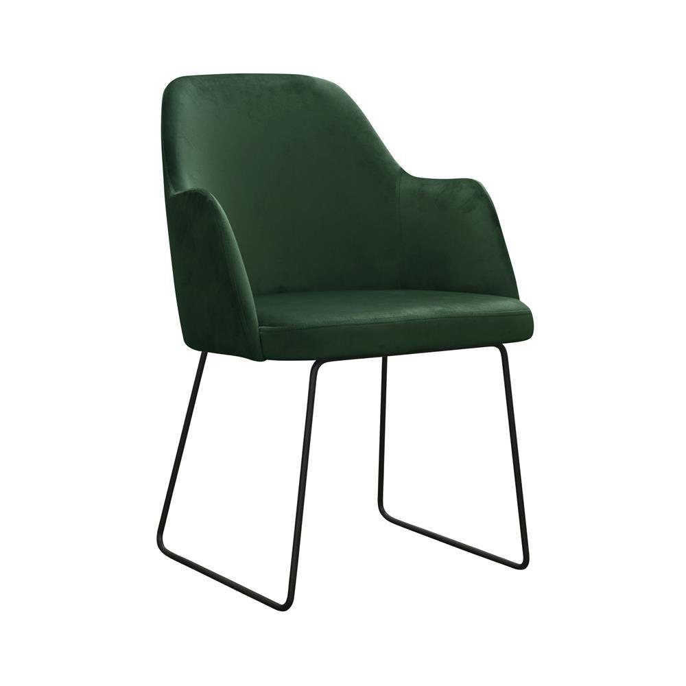 Stuhl Lehnstuhl Polster Design Ess Zimmer Stühle Warte Stuhl, Gruppe Garnitur JVmoebel Sitz Grün 8er