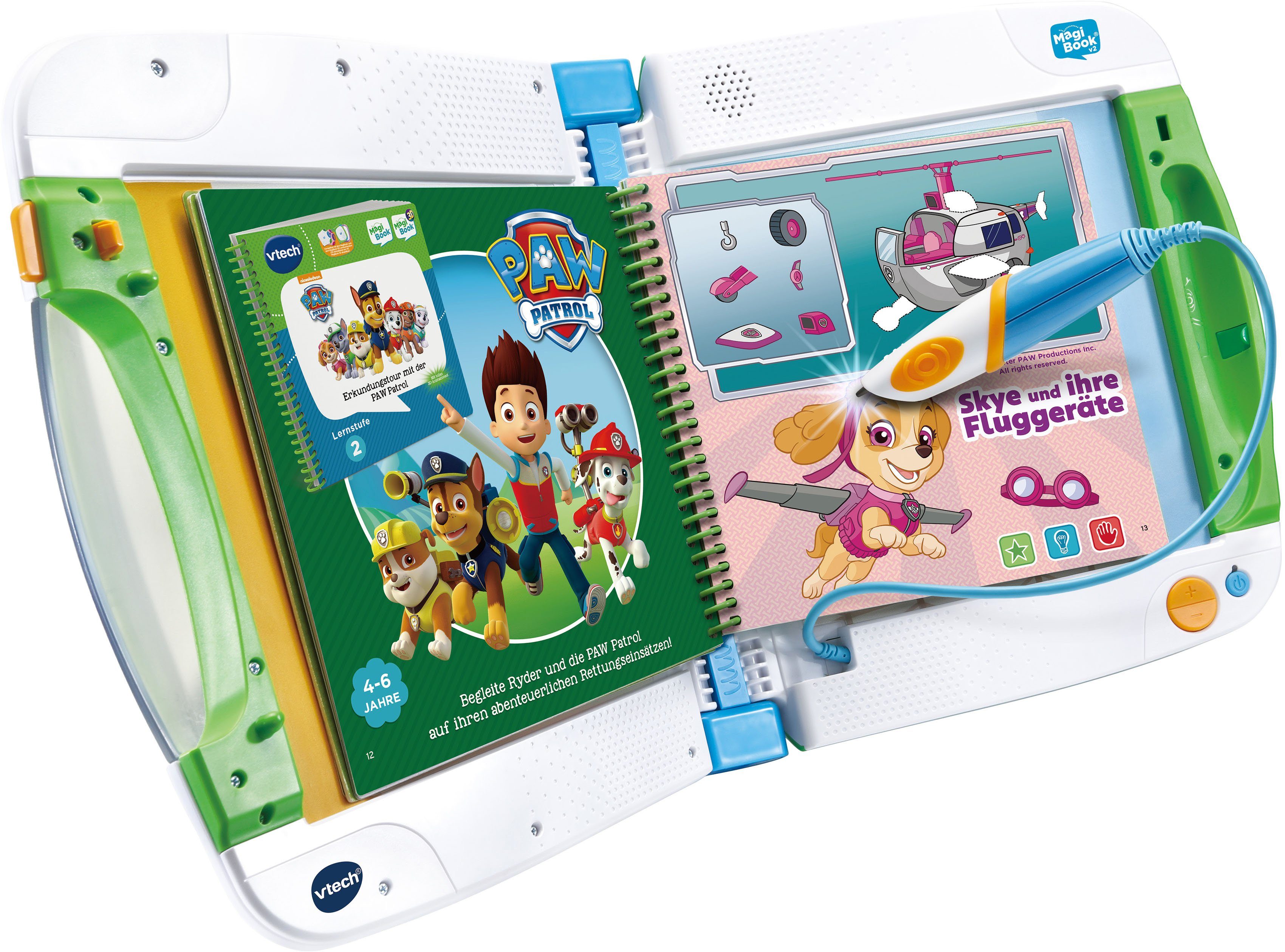 Vtech® Kindercomputer MagiBook mit 2 Lernbüchern v2, Interaktives Lernbuchsystem