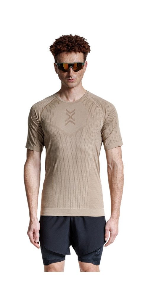 X-Bionic Laufshirt Xceed Ride Run Shirt (optimale Thermoregulation) sandbraun Herren