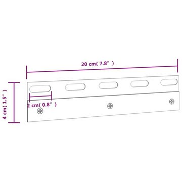 Vorhang Klemmleisten 6 Stk. Silbern 20 cm Edelstahl, vidaXL, (1 St)