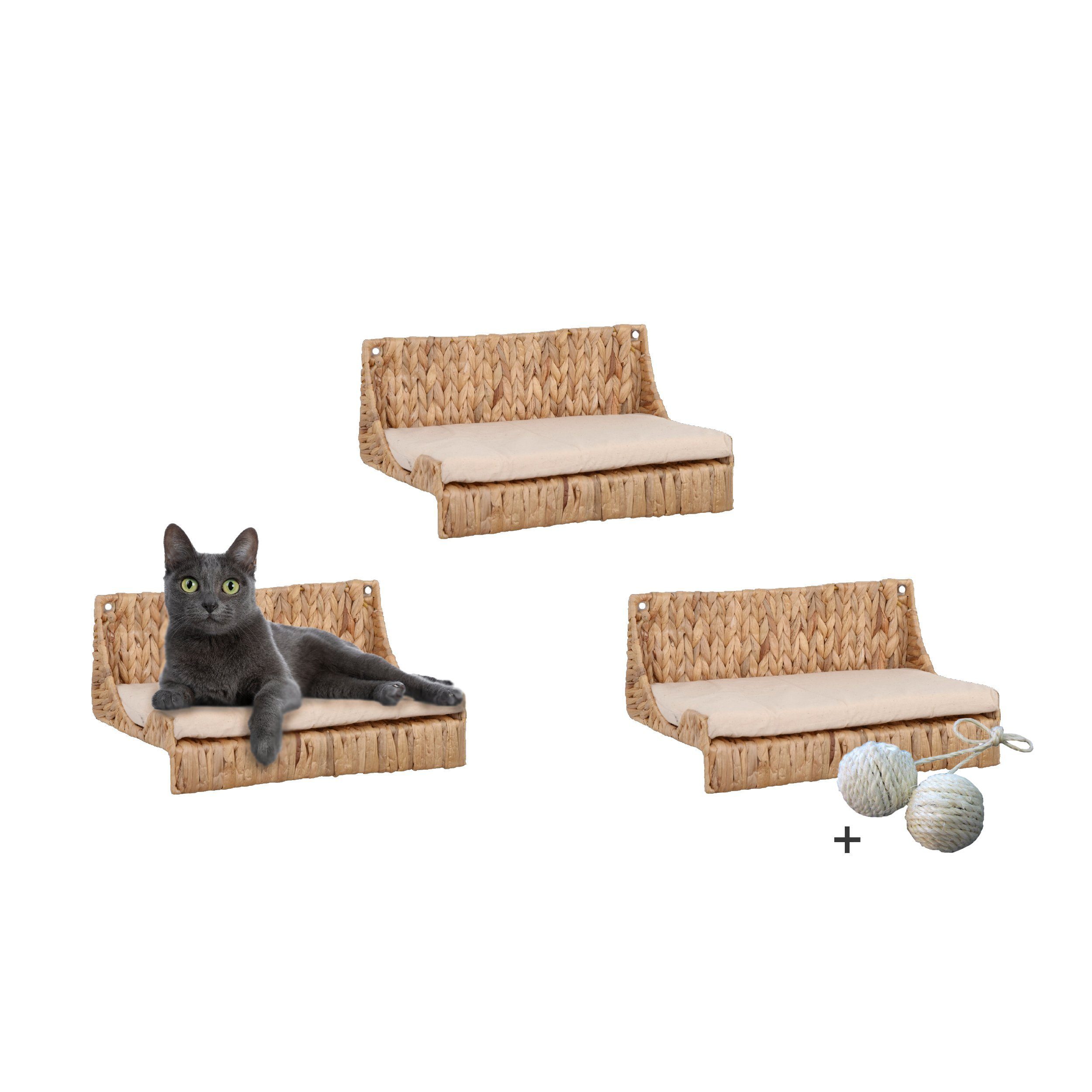 Rohrschneider Katzen-Kletterwand Katzenkletterwand Fenja Katzenstufen Wand Kletteretage Wasserhyzinthe