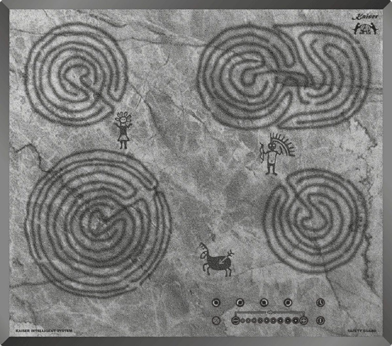 Kaiser Küchengeräte Elektro-Kochfeld, Glaskeramikkochfeld mit Motiv, Einbau Herd, 4 Kochzonen