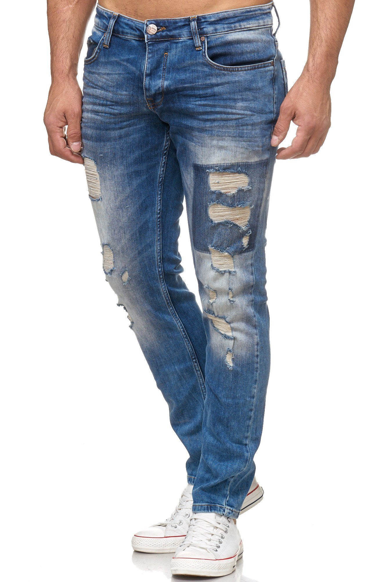 Herren Jeans Tazzio Straight-Jeans 17507 im Destroyed-Look