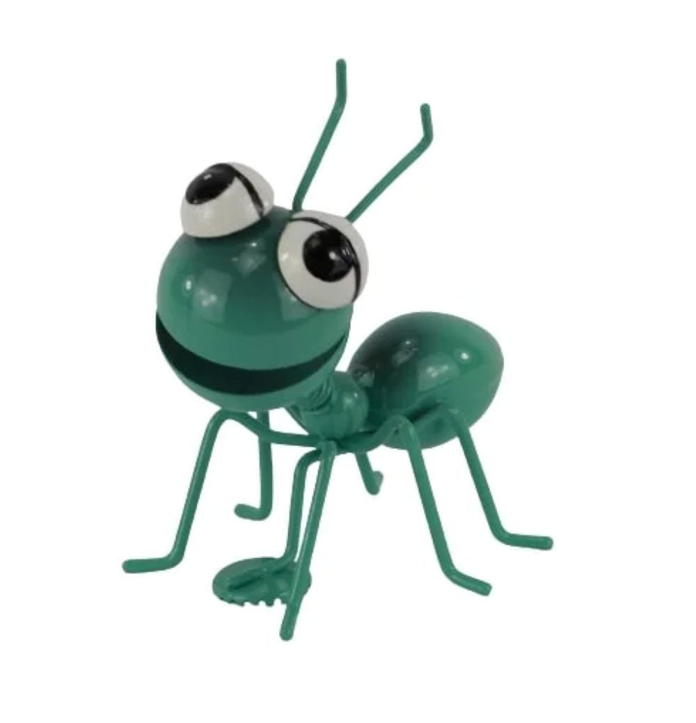 Holzwurm GmbH Dekofigur Ameise / Marienkäfer, Metallameise, Blechfigur, Garten, Tischdeko (1 St), Mit integriertem Magnet / Geschenkidee für Tier- und Gartenfreunde.