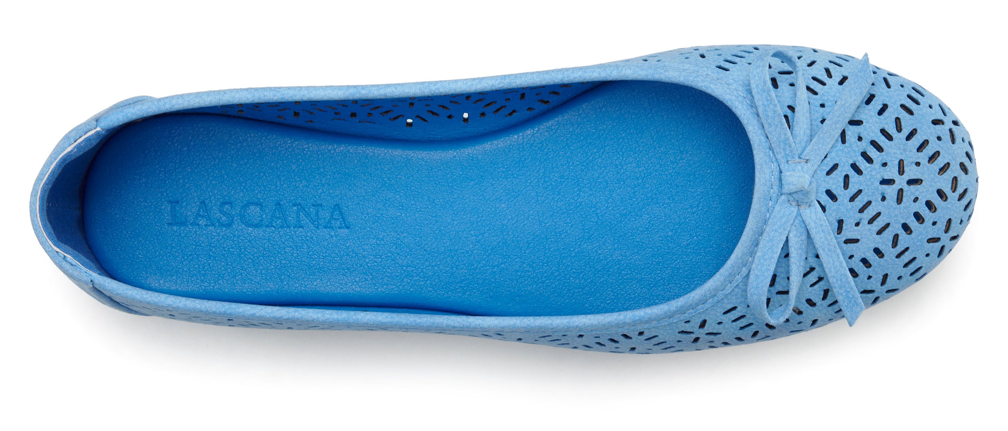 LASCANA Slip-On-Sneaker, Ballerina Freizeitschuh, Slipper, Halbschuh mit kleinen Cut-Outs VEGAN