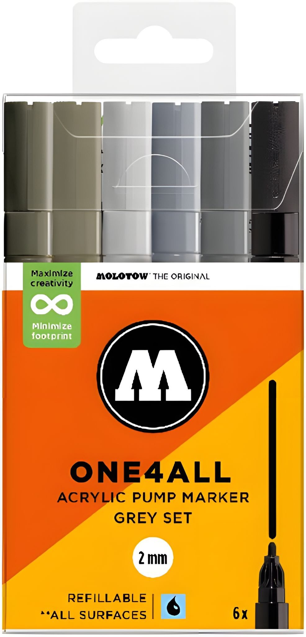 MOLOTOW Malstift Acrylmarker One4All 127HS Grey Set